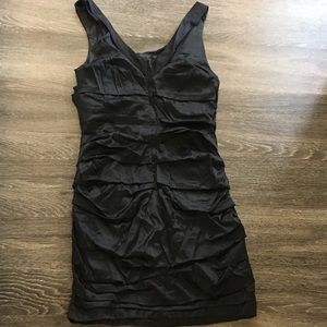 Express black ruched wiggle dress size 12